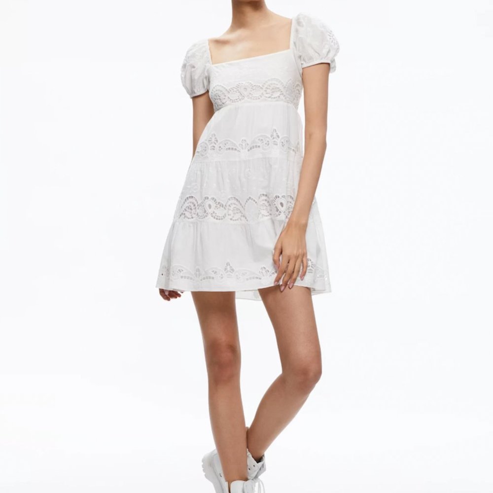 Alice + Olivia (Alice and Olivia) Rowen Tiered Embroidered Dress